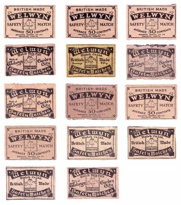 Welwyn Match Co Ltd labels