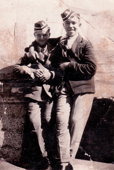 Two members of the WGC Boys Brigade in uniform