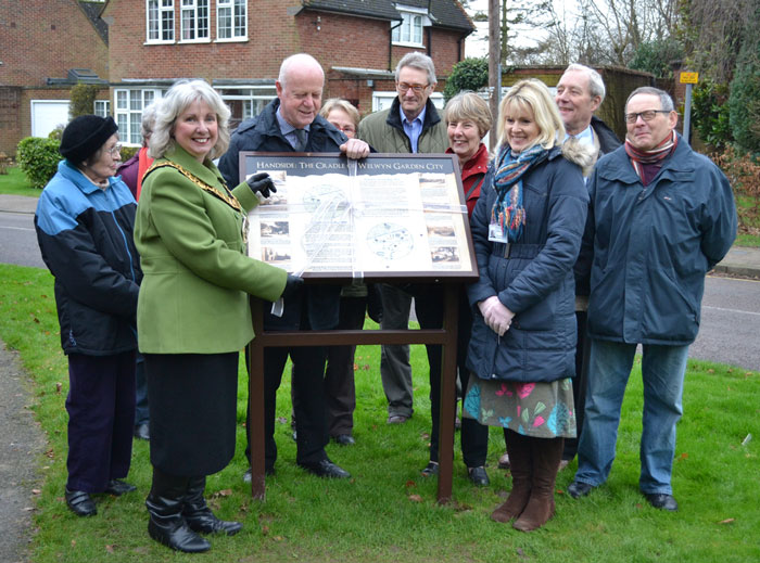 Handside Interpretation Board after unveilling