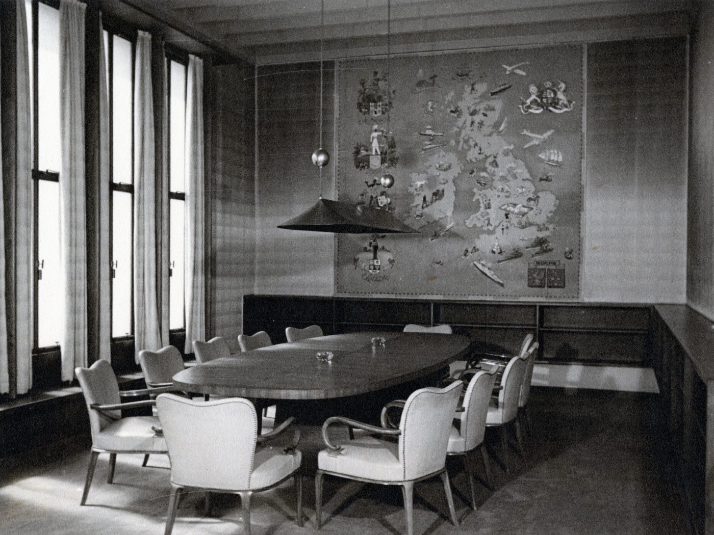 Mural in Roche boardroom, WGC factory